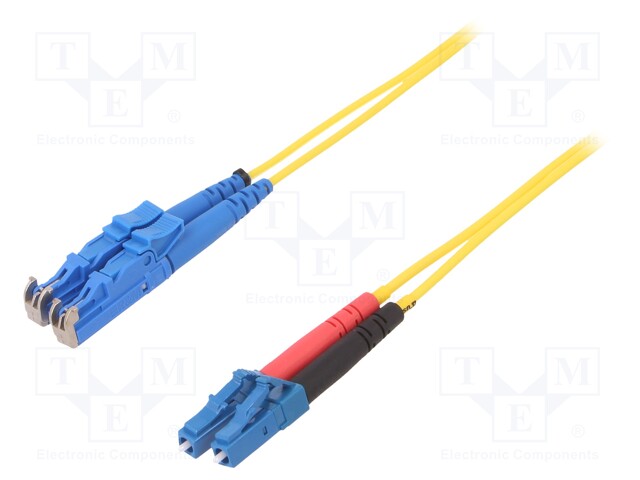 Fiber patch cord; E2,LC; 10m; Optical fiber: 9/125um; yellow