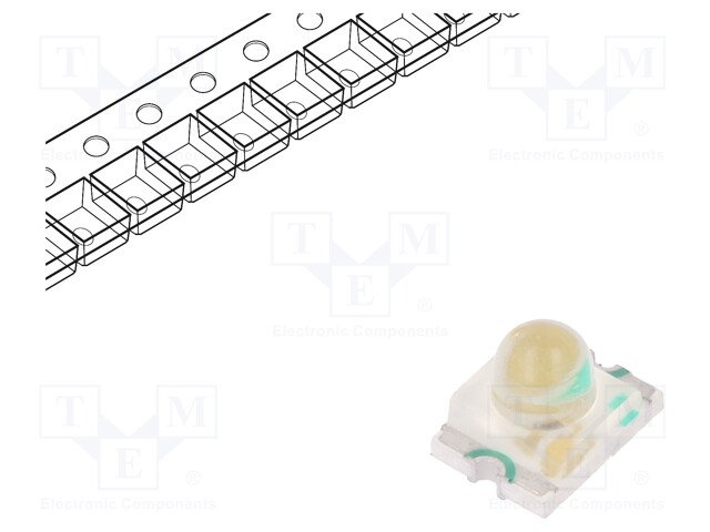 LED; SMD; 1209; red; 1600÷2800mcd; 3.2x2.4x2.4mm; 20°; 1.9÷2.5V