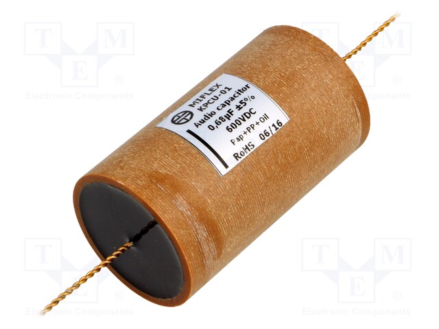 Capacitor: copper-polypropylene-paper; 0.68uF; 600VDC; ±5%