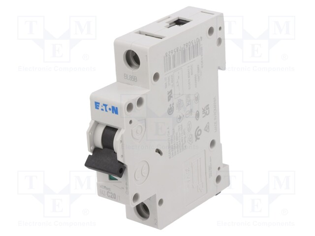 Circuit breaker; 230/400VAC; Inom: 20A; Poles: 1; DIN; Charact: C