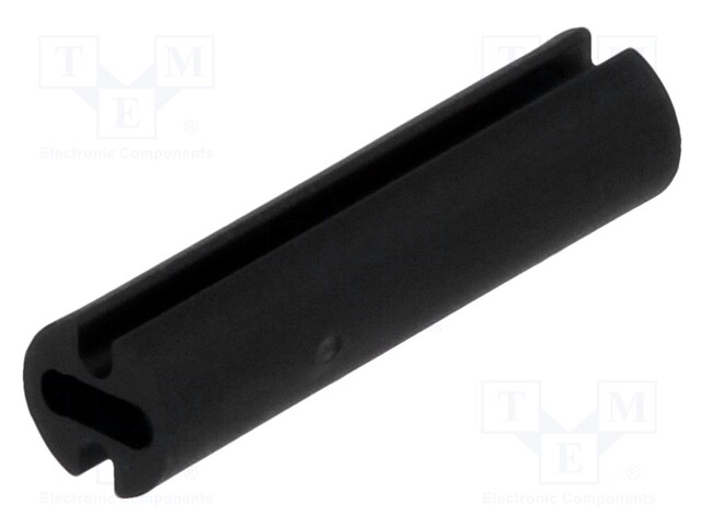 Spacer sleeve; LED; Øout: 4.5mm; ØLED: 3mm; L: 18mm; black; UL94V-2