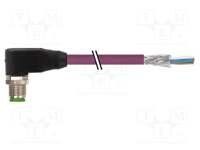 Male; -25÷85°C; IP67; 4A; 10m; Series: 7000; PIN: 5; plug; Thread: M12