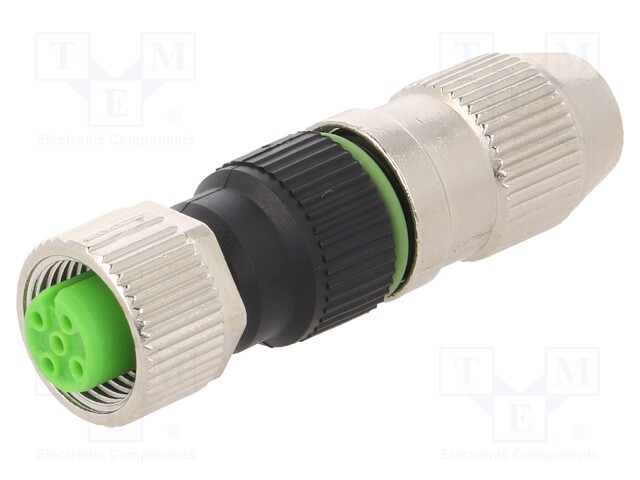 Plug; M12; PIN: 4; female; A code-DeviceNet / CANopen; for cable