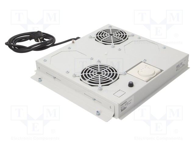 Fan: AC; roof; 375x363x47mm; Colour: RAL 7035; 2x fan; 220÷240VAC