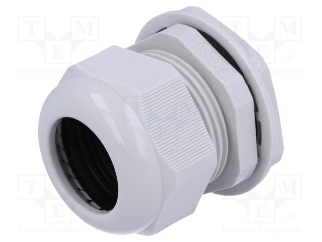 Cable gland; PG36; IP68; Mat: polyamide; grey; UL94V-2; 24.4mm