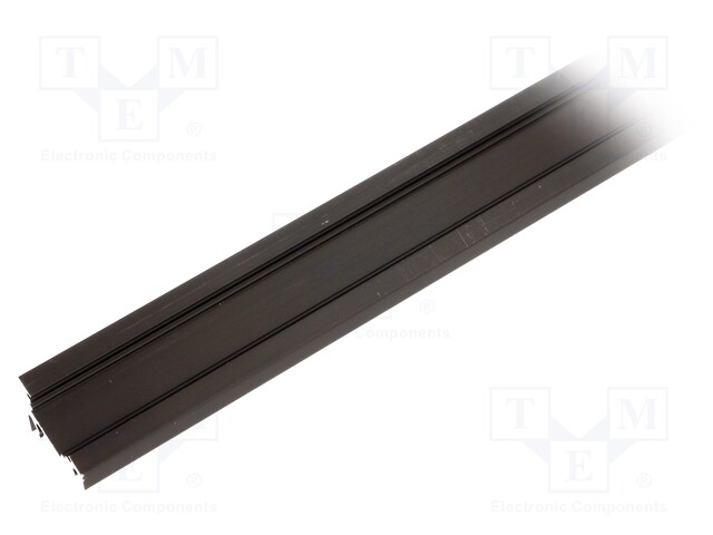 Profiles for LED modules; angular; black; L: 2m; aluminium; 30/60°