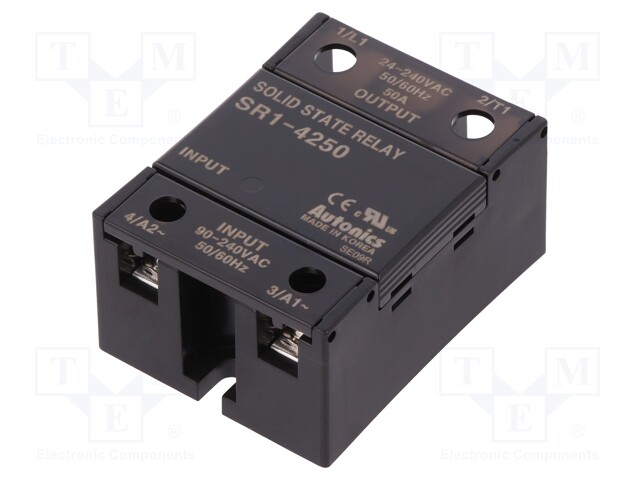 Relay: solid state; Ucntrl: 90÷240VAC; 50A; 24÷240VAC; screw type