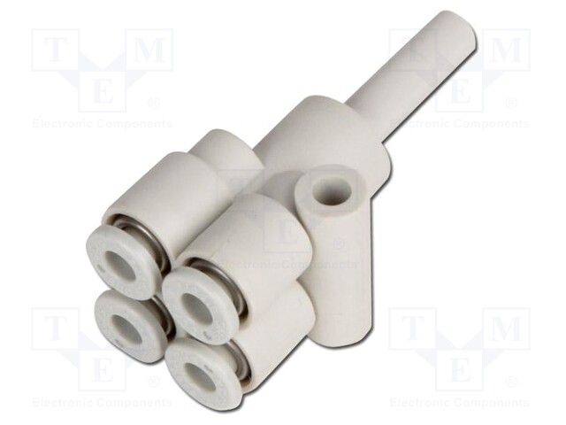 Push-in fitting; -1÷10bar; Mat: polypropylene; Øin: 6mm; Øout: 4mm