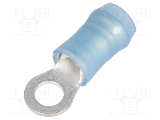 Ring terminal; M3,5; Ø: 3.68mm; 1.25÷2mm2; crimped; for cable; blue