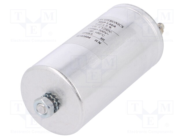 Capacitor: polypropylene; 4uF; Leads: M6 screws; ESR: 2mΩ; C44A