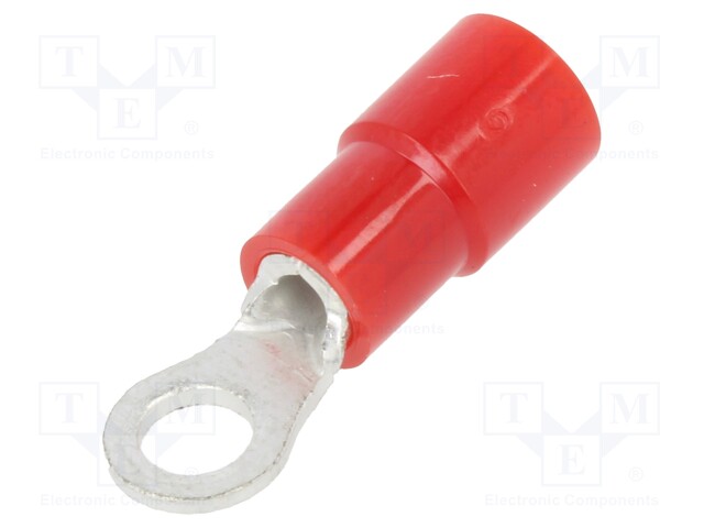 Tip: ring; M3; Ø: 3.2mm; 0.3÷1.65mm2; crimped; for cable; insulated