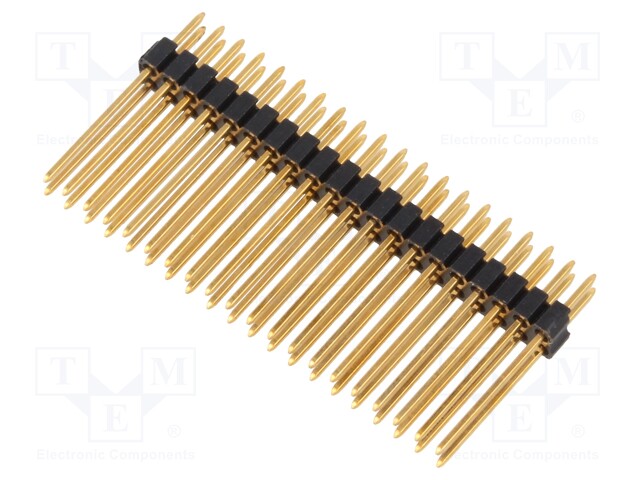 Pin header; pin strips; male; PIN: 40; straight; 1.27mm; THT; 2x40