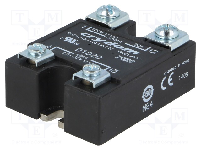 Relay: solid state; Ucntrl: 3.5÷32VDC; 20A; 1÷100VDC; Series: 1-DC