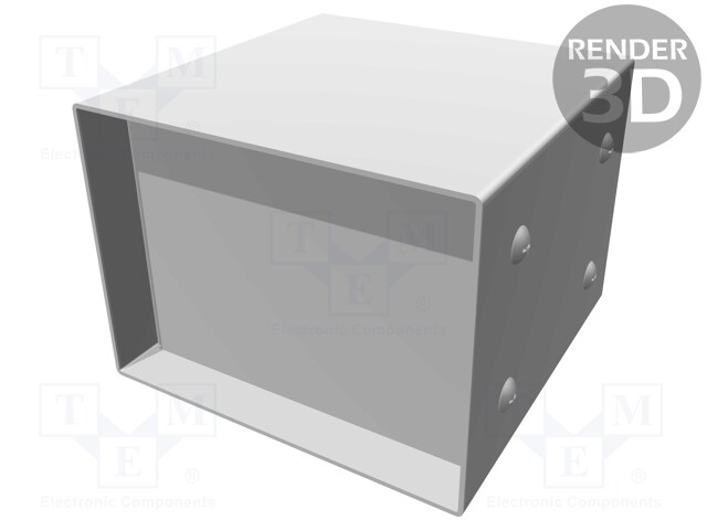 Enclosure: with panel; 1458; X: 102mm; Y: 102mm; Z: 76mm; steel sheet