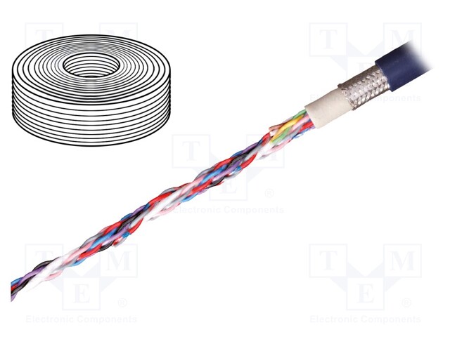 Wire: data transmission; chainflex® CF11; 3x2x0,25mm2; TPE; blue