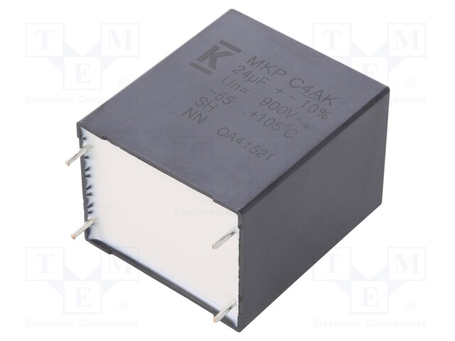 Capacitor: polypropylene; DC-Link; 24uF; ESR: 3.52mΩ; THT; ±10%