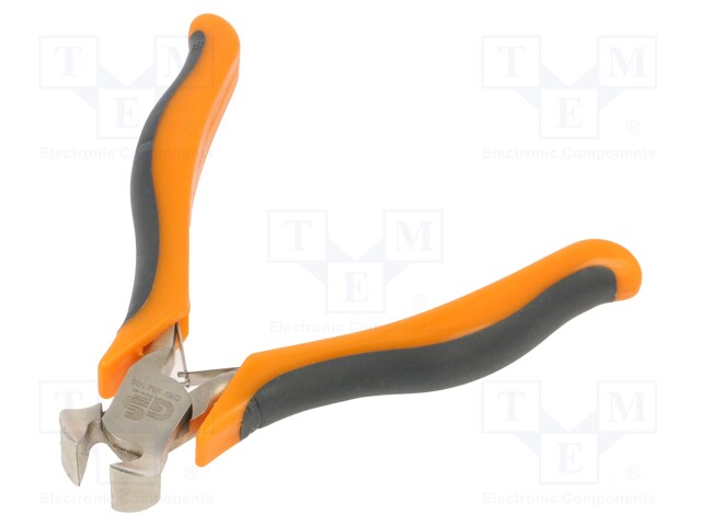 Pliers; end,cutting,miniature; anti-slip handles,satin; 105mm