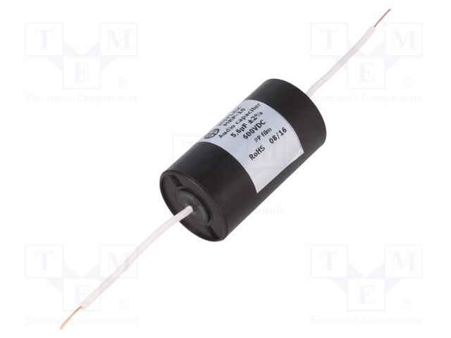 Capacitor: polypropylene; 5.6uF; 600VDC; ±2%; Ø30x53mm; -25÷85°C