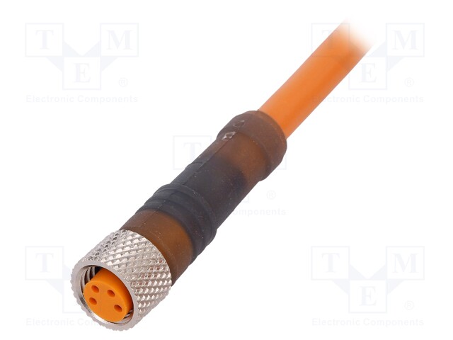 Connection lead; M8; PIN: 4; straight; 15m; plug; 60VAC; 4A; -25÷90°C