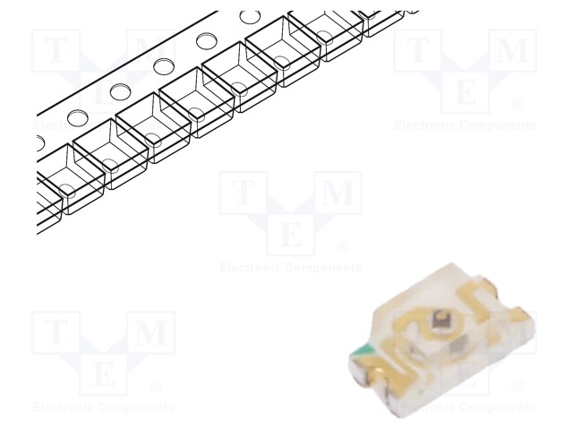 LED; SMD; 0603; amber; 70÷200mcd; 1.6x0.8x0.7mm; 140°; 1.8÷2.4V