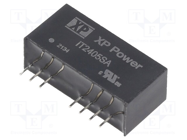 Isolated Board Mount DC/DC Converter, Regulated, ITE, 1 Output, 3 W, 5 V, 600 mA