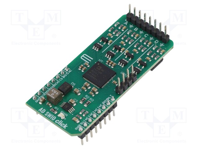 Click board; A/D converter,D/A converter; GPIO,SPI; 3.3/5VDC