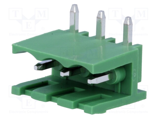 Pluggable terminal block; 5mm; ways: 3; angled 90°; socket; male