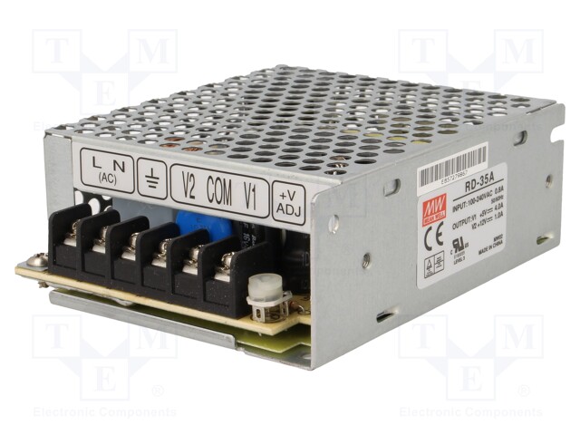 Power supply: switched-mode; modular; 32W; 5VDC; 99x82x36mm; 12VDC