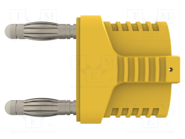 Stackable safety shunt; 4mm banana; 12A; 33VAC; 70VDC; yellow