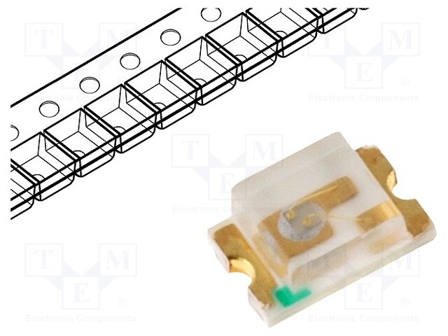 LED; SMD; 0805; blue; 12÷20mcd; 2x1.25x0.8mm; 140°; 2.8÷4V; 20mA