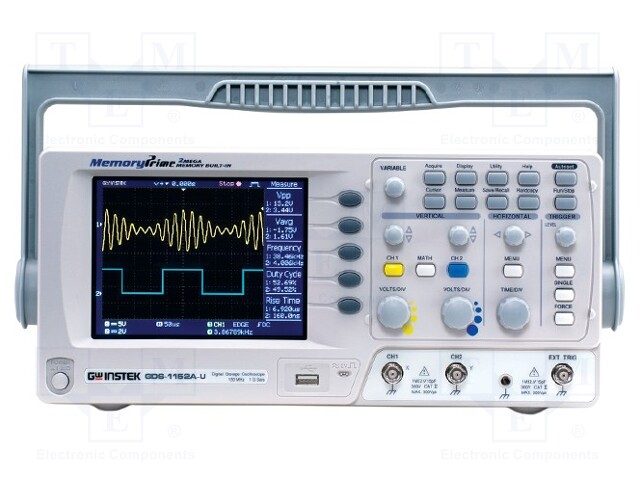 Oscilloscope: digital; Band: ≤150MHz; Channels: 2; 2Mpts; Plug: EU