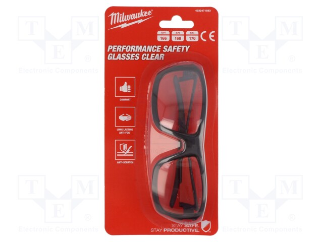 Safety spectacles; Lens: transparent