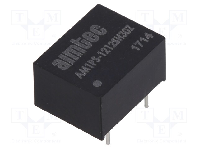 Converter: DC/DC; 1W; Uin: 10.8÷13.2V; 12VDC; Iout: 83mA; DIP8; 1.8g