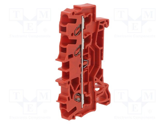 Splice terminal: rail; 2002; 2002; 2.5mm2; ways: 1; terminals: 3; red