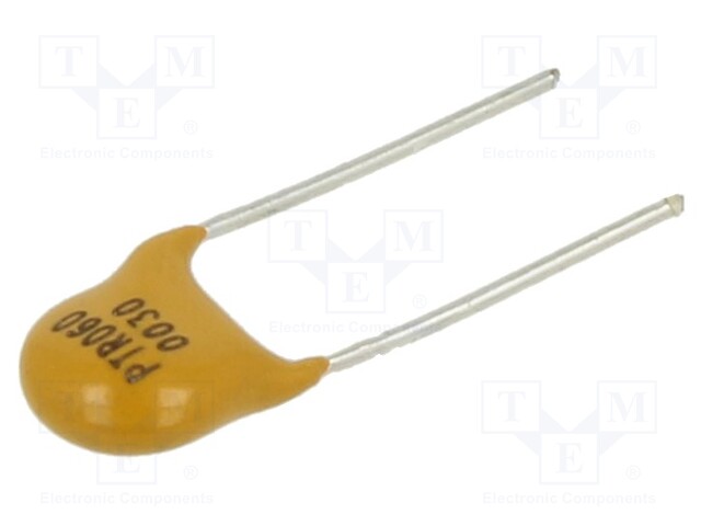 Fuse: PTC polymer; 300mA; Imax: 40A; THT; PTR060V; bag