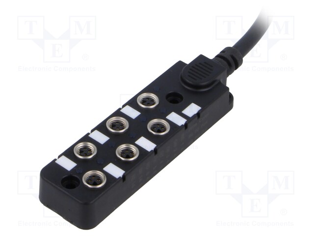 Distribution box; M8; PIN: 3; 10m; socket; 3A; -20÷80°C; IP67; IN: 6