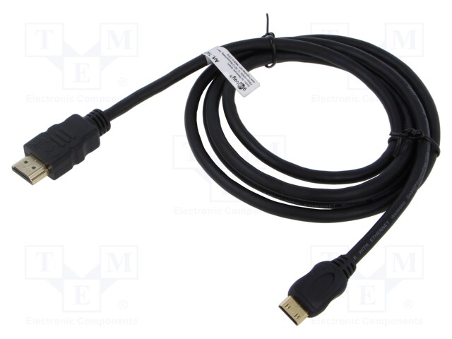 Cable; HDCP 2.2,HDMI 2.0; HDMI plug,mini HDMI plug; PVC; Len: 1m