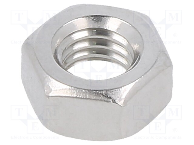 Nut; hexagonal; M6; acid resistant steel A4; H: 5mm; Pitch: 1,0