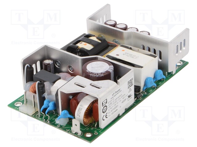 AC/DC Open Frame Power Supply (PSU), ITE & Medical, 1 Output, 150 W, 187W @ 7CFM, 85V AC to 264V AC