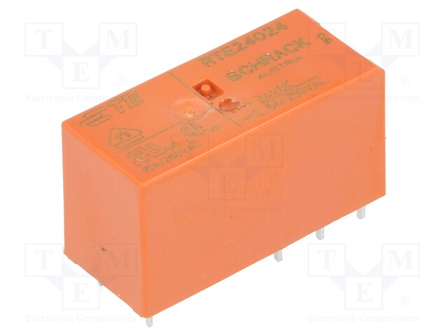 Relay: electromagnetic; DPDT; Ucoil: 24VDC; 8A/250VAC; 8A/30VDC; 8A