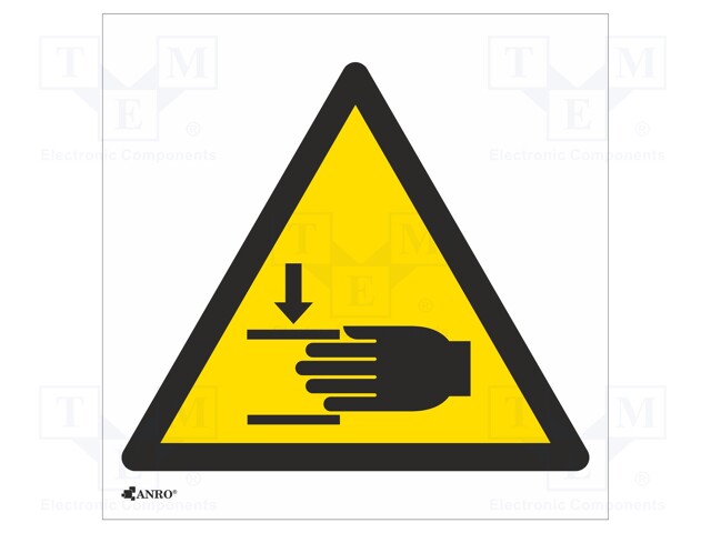 Safety sign; warning; Mat: self-adhesive folie; W: 200mm; H: 200mm