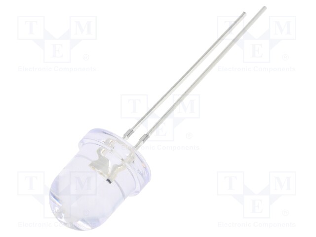 LED; 8mm; green; 3000÷4200mcd; 30°; 12mA; 5V; Front: convex