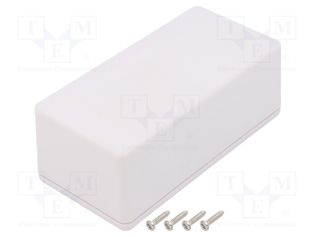 Enclosure: multipurpose; X: 65mm; Y: 130mm; Z: 25.6mm; TWN; ABS; white