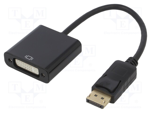 Adapter; DisplayPort plug,DVI-I (24+5) socket; 0.2m