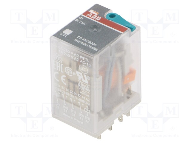 Relay: electromagnetic; 4PDT; Ucoil: 60VDC; 6A; max.250VAC