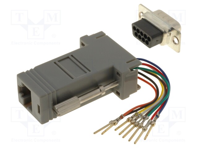 Adapter; D-Sub 9pin plug,RJ45 socket; Features: configurable