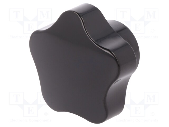 Knob; Dia: 100mm; H: 60mm; duroplast (PF); black gloss; -20÷110°C