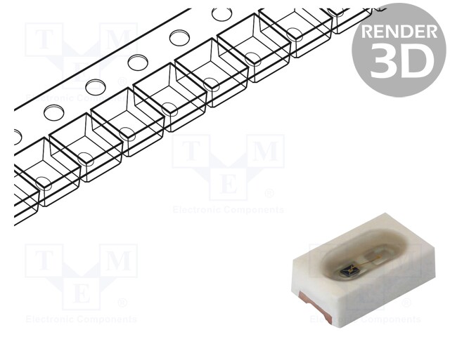 Infrared Emitter, 850 nm, 60 °, 0805, 13 mW/Sr, 7 ns, 7 ns