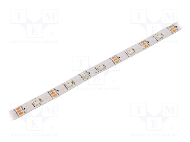 Programmable LED tape; RGB; LED/m: 30; SMD; 5050; 5V; 10mm; 140°