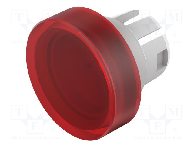 Actuator lens; 16mm; 51; red; plastic; Ø15.8mm